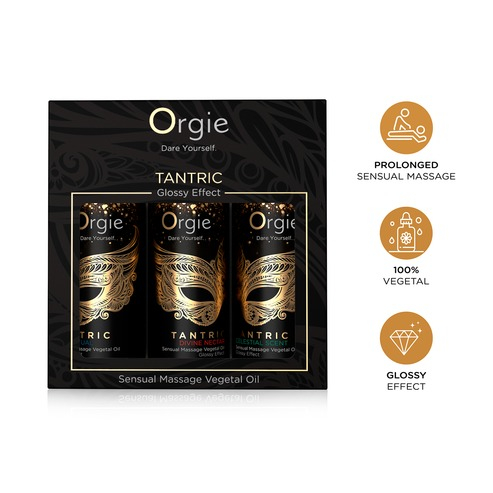 Мини коллекция массажных ароматных масел Orgie Tantric 3 штуки по 30 мл - 2