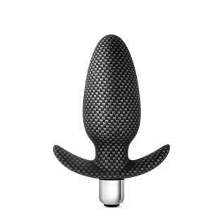 Анальная силиконовая пробка с вибрацией черная SPARK THROTTLE AV-01 CARBON FIBER