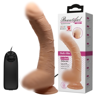 Вибратор на присоске реалистичный телесный LYBAILE Penis Vibration 