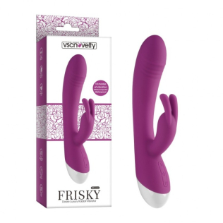 Вибратор для точки G и с отростком для клитора фиолетового цвета Vscnovelty Desire luxury rabbit Frisky