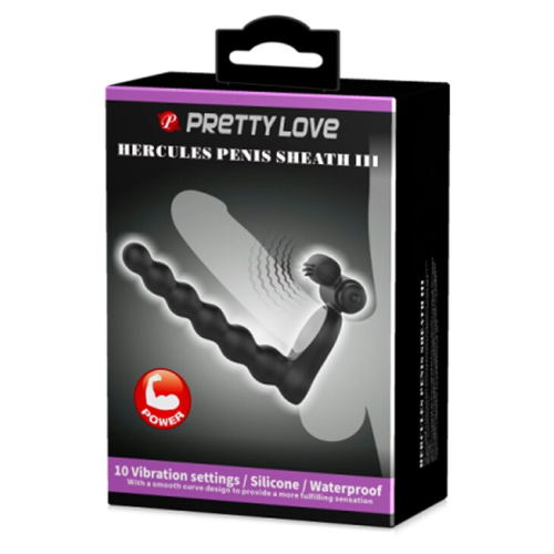 Силіконове кільце для анального сексу з вібрацією PRETTY LOVE-Hercules Penis Sheath - 11