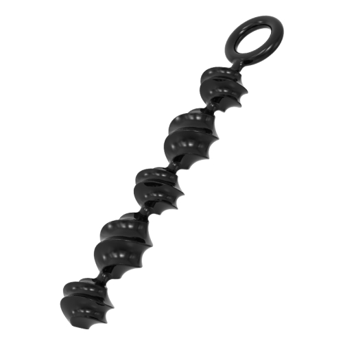 Анальные бусы спиральной формы черные Meleon Spiral Anal Beads - 5