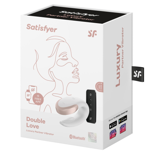 Смарт-вибратор 7,5/3 см для пар Satisfyer Double Love (White) с пультом Сатисфаер - 7