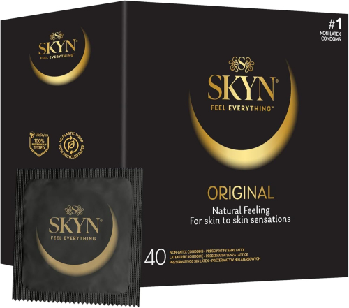Презервативы классические безлатексные из полиизопрена SKYN Original 40 штук - 1