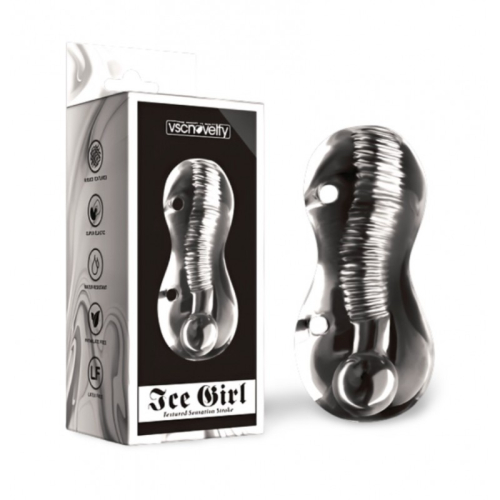Мастурбатор без вібрації Ice Girl Textured Sensation Stroker прозорий - 1