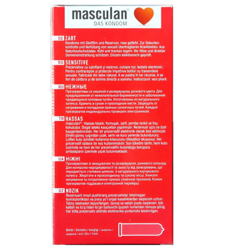 Презервативы ультратонкие розовые Masculan Sensitive 10 штук - 3