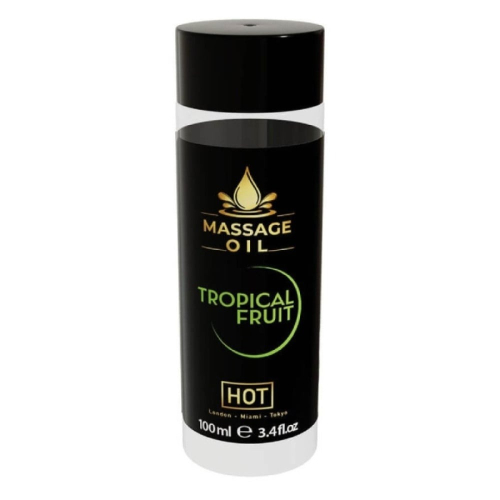 Масажна олія з ароматом тропічних фруктів HOT Massage Oil 100 мл - 1