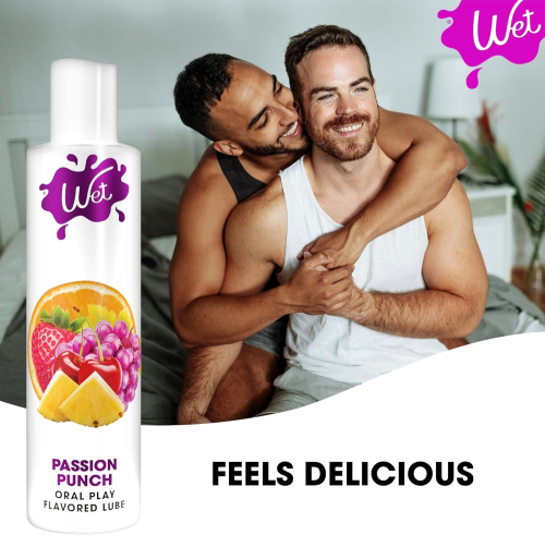 Оральный лубрикант на водной основе со вкусом маракуйи Wet Flavored Gel 89 мл - 5