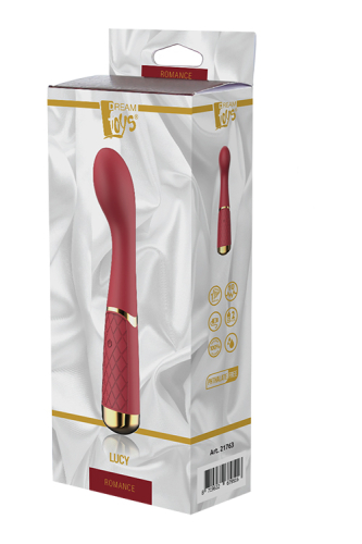 Водонепроникний вібратор для точки G бордовий DREAM TOYS ROMANCE LUCY - 2