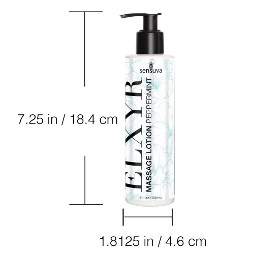 Лосьон для массажа ног и ступней с ароматом мяты Sensuva ELXYR Peppermint 236 мл - 3