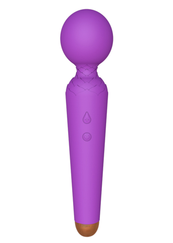 Вибромассажер Ванд в форме микрофона фиолетового цвета Boss series Power Wand - 1