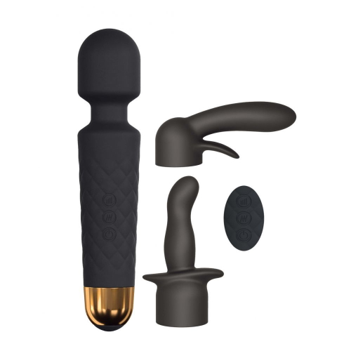 Вибромассажер силиконовый многофункциональный Dorcel Kit Wanderful с вагинальной и анальной насадкой - 1