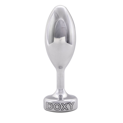 Анальна пробка гладка металева сріблястого кольору Doxy - 1