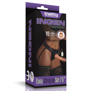 Вибро страпон на трусиках Lovetoy Easy Strapon 19см