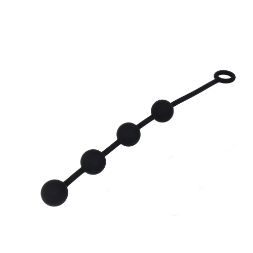 Анальні кульки силіконові чорні Nexus Excite Large Anal Beads Макс. діаметр 3 см - 2