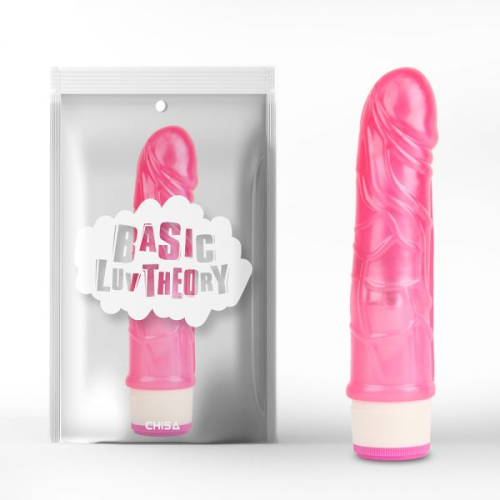 Вибратор реалистичный гелевый розового цвета Chisa Stud Rod - 1