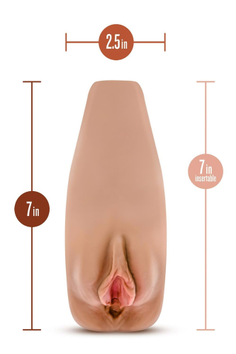 Мастурбатор вагина с вибрацией телесного цвета Blush Renata Tan - 2