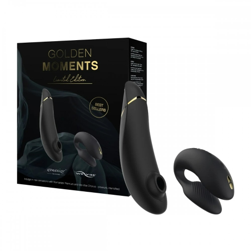 Набір секс іграшок Premium 2+ We-Vibe Chorus для пари чорного кольору Womanizer Golden Moments Collection - 1
