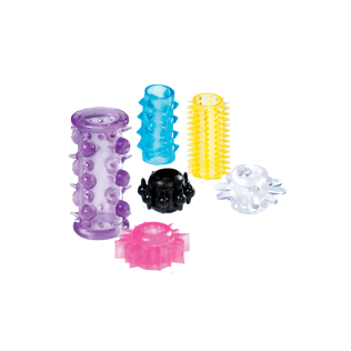 Набори ерекційних кілець та насадок на член різного кольору VIBRANT ADORNMENT &amp;amp; SLEEVE KIT