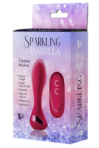 Анальна надувна вібропробка рожевого кольору Dream Toys SPARKLING ISABELLA - 5
