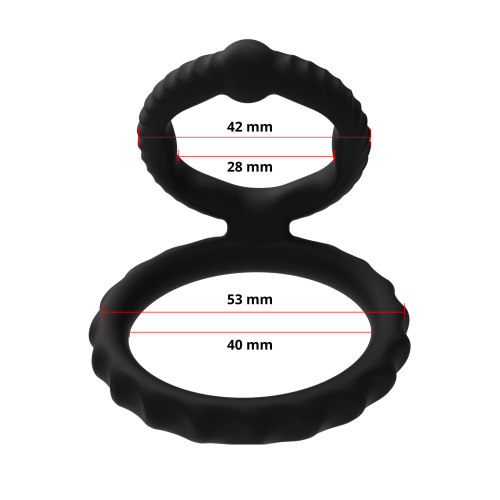 Эрекционное кольцо на член черного цвета Erospace Men’s Play Silicone Cock Ring модель B8 - 4