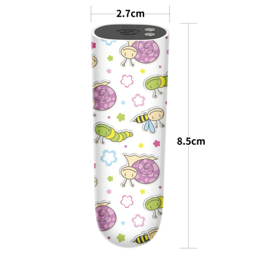 Компактний вібратор для клітора з принтом Lovetoy Rechargeable Snails Massager - 2