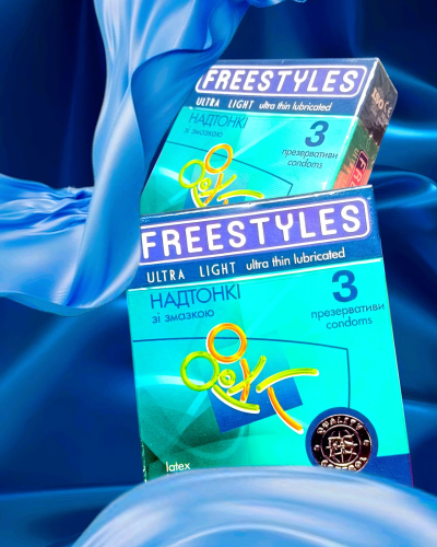 Презервативи ультратонкі FREESTYLES № 3 Ultra Light з силіконовою змазкою Фрістайлс - 1