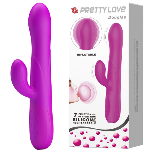 Вібратор силіконовий зі стимуляцією клітора PRETTY LOVE DOUGLAS - 1