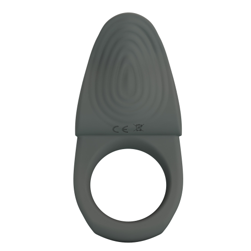 Ерекційне віброкільце силіконове сіре LYBAILE PRETTY LOVE Master Ring - 5