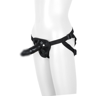 Ременной страпон женский чёрный BLAZE HARNESS WITH DILDO