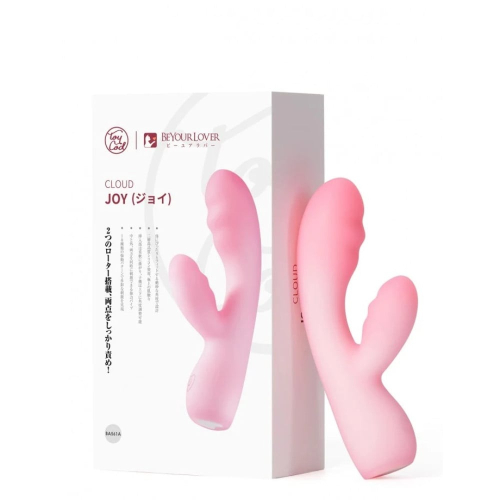 Вібратор подвійний для точки G та з відростком для клітора рожевий BeYourLover Cloud JOY - 4