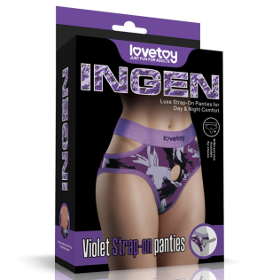 Трусики для страпона фиолетового цвета Lovetoy Strap-on Panties размеры S/SX