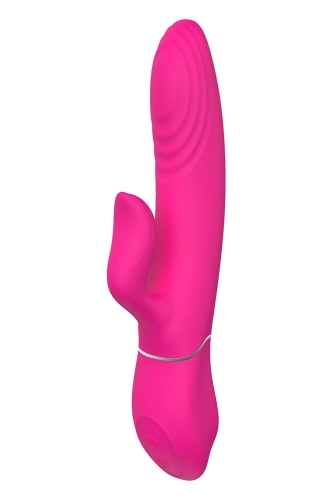 Вибратор кролик с отростком для клитора розовый Dreamtoys Essentials Duo Thruster - 3