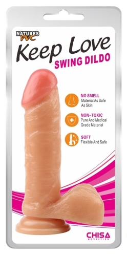 Фаллоимитатор реалистичный на присоске бежевый CHISA Keep Love Swing Dildo - 5
