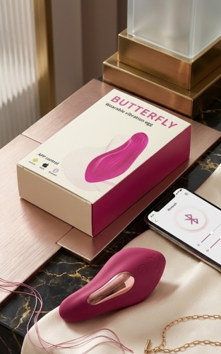 Смарт вібротрусики кліторальні рожеві Sexy desires BUTTERFLY Wearable Vibration Egg - 2
