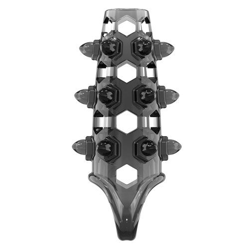 Стимулирующая насадка на член с пупырышками черная Meleon - Stinger Locking Sleeve - 4