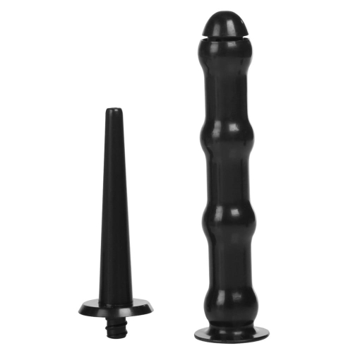 Анальний душ із трьома насадками та шлангом чорного кольору California Exotic Novelties - 3
