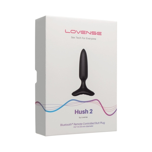 Анальна вібропробка чорного кольору з керуванням зі смартфона Lovense Hush 2 розмір XS - 5