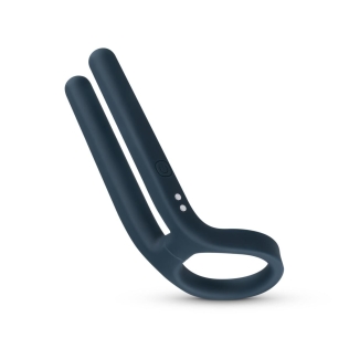 Эрекционное виброкольцо на член синее Boners Cockring &amp;amp; Ball Stimulator