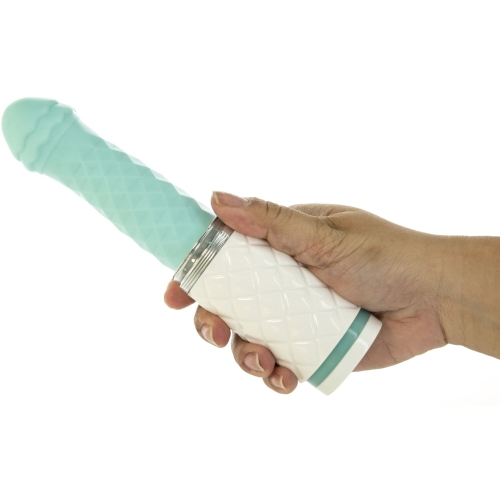 Вібратор-пульсатор на присоску Бірюзовий Pillow Talk Feisty Thrusting Vibrator - 6