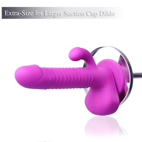 Адаптер на присоске для секс машин серебристого цвета Hismith Suction cup adapter klicLok - 6