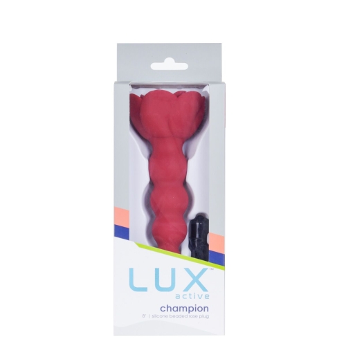 Анальная цепочка с розой красная Lux Active Champion Rose - 10