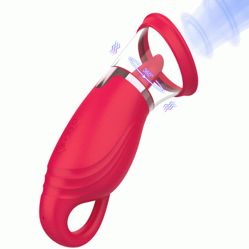 Вакуумный стимулятор з язычком Erospace Licking Tongue Suction Vibrator Sweet Play A18 - 5