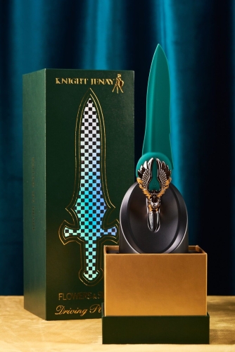 Кліторальний вібратор у вигляді клинка зеленого кольору Knight Jenay FLOWERS &amp;amp; SWORD - 6