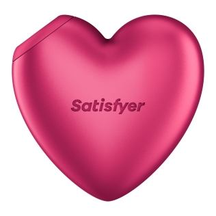 Вакуумный стимулятор-сердечко с вибрацией красный Satisfyer Cutie Heart Battery Series