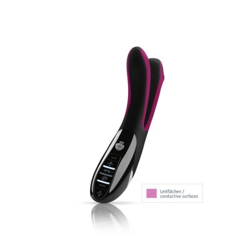 Двойной вибратор с электростимуляцией Mystim Tingling Aparte eStim Black - 4
