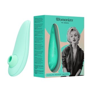 Вакуумный клиторальный стимулятор зеленого цвета Womanizer Marilyn Monroe