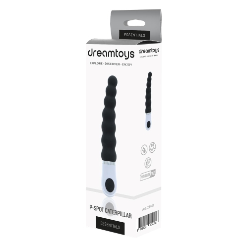Анальний вібратор ялинка чорний Dream Toys Essentials P-Spot Caterpillar - 2