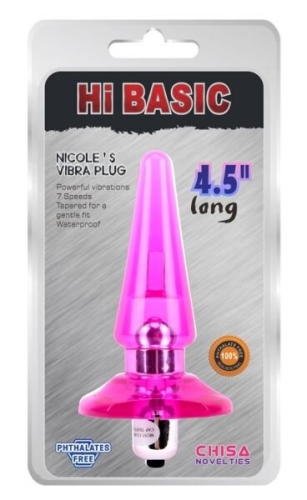 Анальний плаг з вібрацією Chisa Nicole's Vibra Plug рожевий - 1