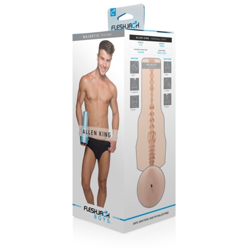 Мастурбатор в колбе анус из киберкожи порноактрера Allen King телесного цвета Fleshlight - 9